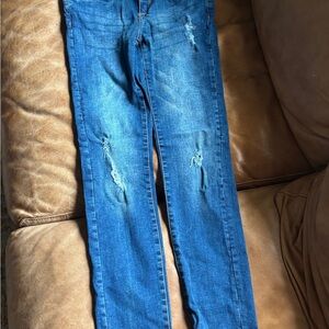 Joes Jeans. The Olivia. Distressed Blue Denim Jeans